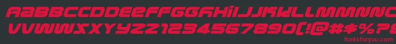 metronautsexpandital Font – Red Fonts on Black Background