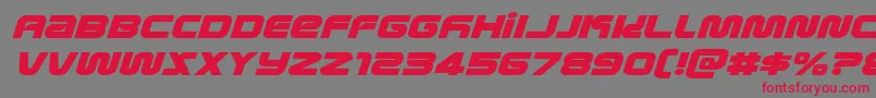 metronautsexpandital Font – Red Fonts on Gray Background