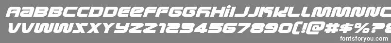 metronautsexpandital Font – White Fonts on Gray Background