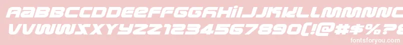 metronautsexpandital Font – White Fonts on Pink Background