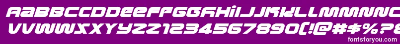 Шрифт metronautsexpandital – белые шрифты на фиолетовом фоне