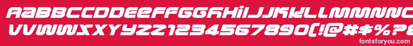 metronautsexpandital Font – White Fonts on Red Background