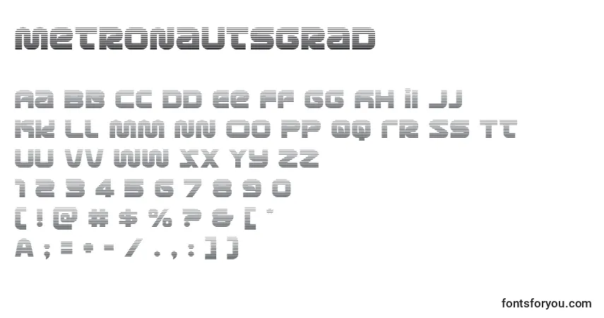 Metronautsgrad (134213)フォント–アルファベット、数字、特殊文字