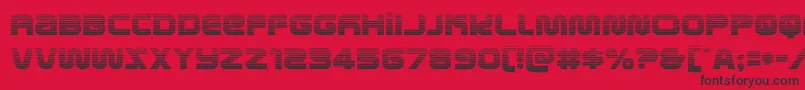 metronautsgrad Font – Black Fonts on Red Background