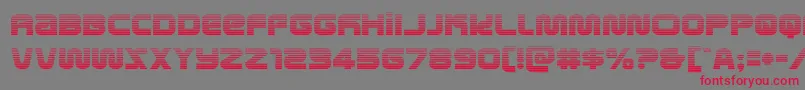 フォントmetronautsgrad – 赤い文字の灰色の背景