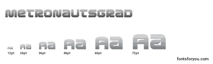 Metronautsgrad (134213) Font Sizes