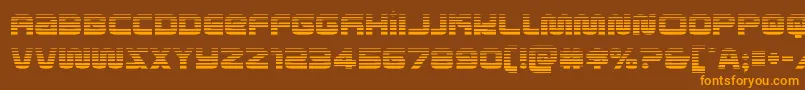 metronautsgrad Font – Orange Fonts on Brown Background