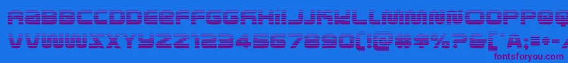 metronautsgrad-Schriftart – Violette Schriften auf blauem Hintergrund