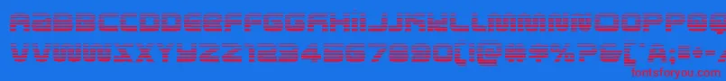 metronautsgrad Font – Red Fonts on Blue Background