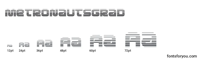 Размеры шрифта Metronautsgrad (134214)