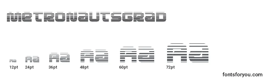 Größen der Schriftart Metronautsgrad (134214)