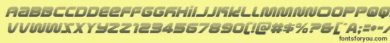 Шрифт metronautsgradital – чёрные шрифты на жёлтом фоне