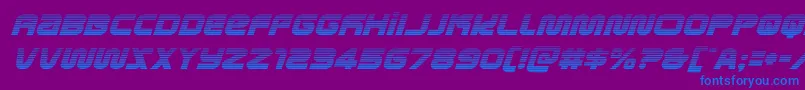 metronautsgradital-fontti – siniset fontit violetilla taustalla