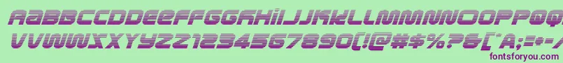 Шрифт metronautsgradital – фиолетовые шрифты на зелёном фоне