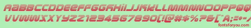 metronautsgradital Font – Red Fonts on Green Background