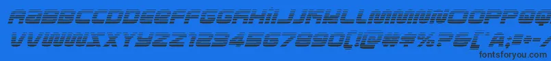 Шрифт metronautsgradital – чёрные шрифты на синем фоне
