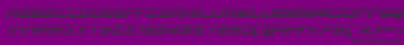 Fonte metronautsgradital – fontes pretas em um fundo violeta