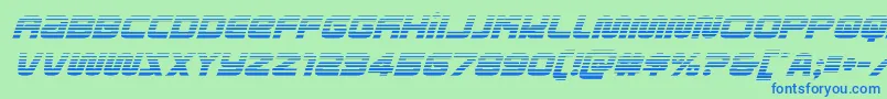 metronautsgradital-Schriftart – Blaue Schriften auf grünem Hintergrund