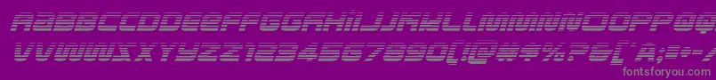 フォントmetronautsgradital – 紫の背景に灰色の文字