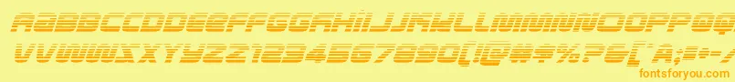 metronautsgradital Font – Orange Fonts on Yellow Background