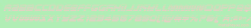 metronautsgradital Font – Pink Fonts on Green Background