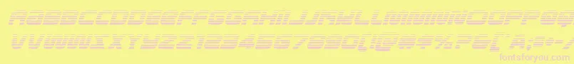 metronautsgradital Font – Pink Fonts on Yellow Background