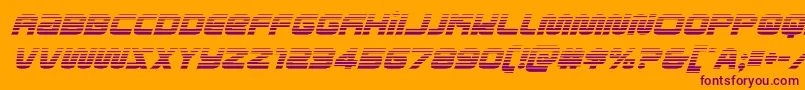 metronautsgradital-Schriftart – Violette Schriften auf orangefarbenem Hintergrund