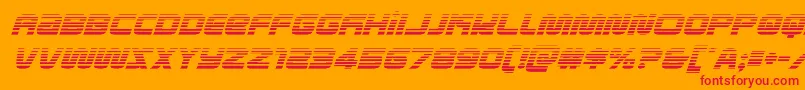 metronautsgradital Font – Red Fonts on Orange Background