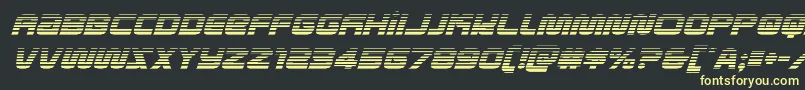 フォントmetronautsgradital – 黒い背景に黄色の文字