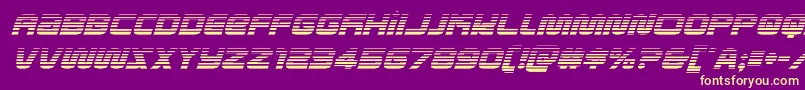 metronautsgradital Font – Yellow Fonts on Purple Background