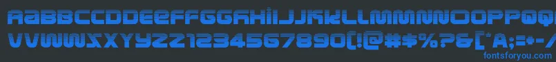 metronautshalf Font – Blue Fonts on Black Background