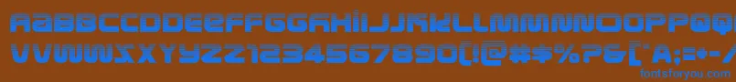 metronautshalf Font – Blue Fonts on Brown Background