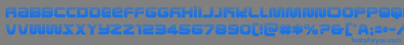 metronautshalf Font – Blue Fonts on Gray Background