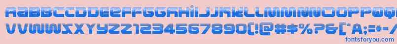 metronautshalf Font – Blue Fonts on Pink Background