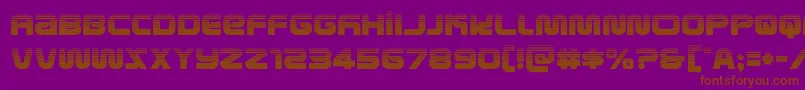 metronautshalf Font – Brown Fonts on Purple Background