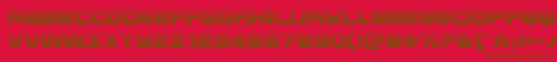 metronautshalf Font – Brown Fonts on Red Background