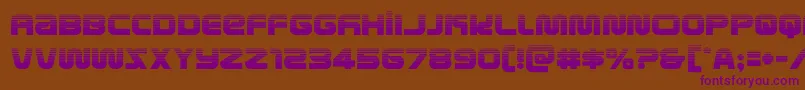 metronautshalf Font – Purple Fonts on Brown Background
