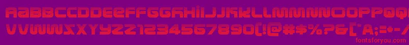 metronautshalf Font – Red Fonts on Purple Background