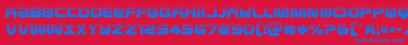 metronautshalf Font – Blue Fonts on Red Background