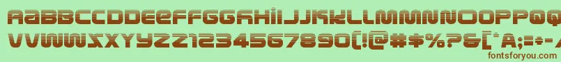 metronautshalf Font – Brown Fonts on Green Background