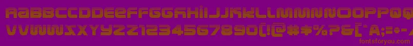 フォントmetronautshalf – 紫色の背景に茶色のフォント