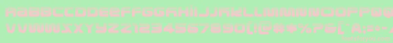 metronautshalf Font – Pink Fonts on Green Background