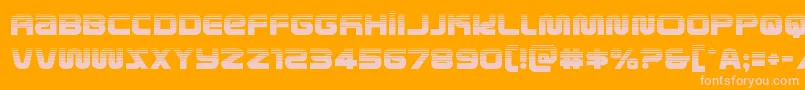 metronautshalf-Schriftart – Rosa Schriften auf orangefarbenem Hintergrund