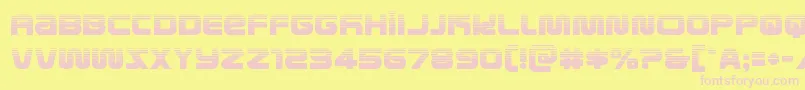 metronautshalf Font – Pink Fonts on Yellow Background