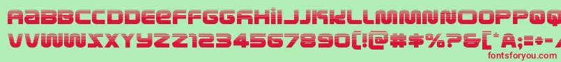 metronautshalf Font – Red Fonts on Green Background