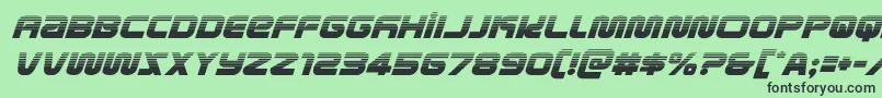 metronautshalfital Font – Black Fonts on Green Background