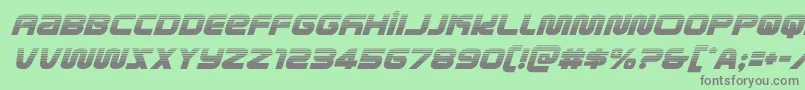 metronautshalfital Font – Gray Fonts on Green Background