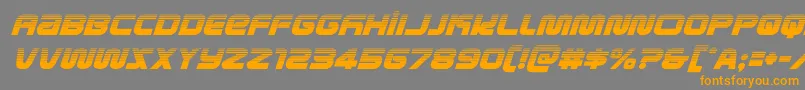metronautshalfital Font – Orange Fonts on Gray Background