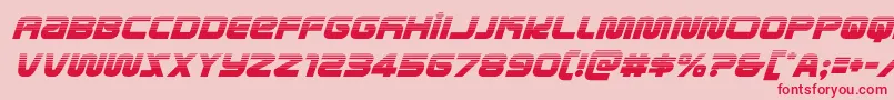 metronautshalfital Font – Red Fonts on Pink Background