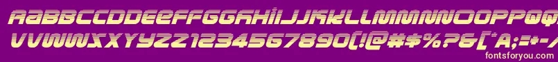 metronautshalfital Font – Yellow Fonts on Purple Background